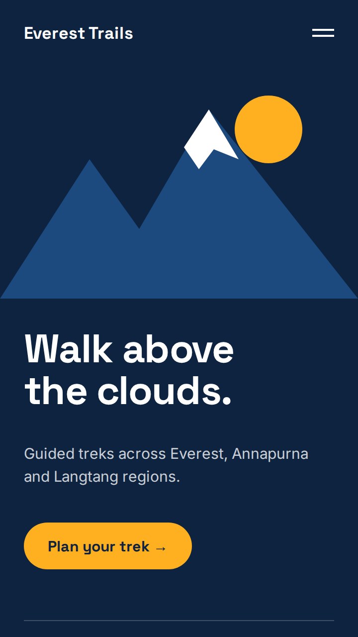 Everest Trails website preview